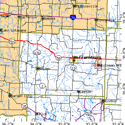 Johnson County close-up map