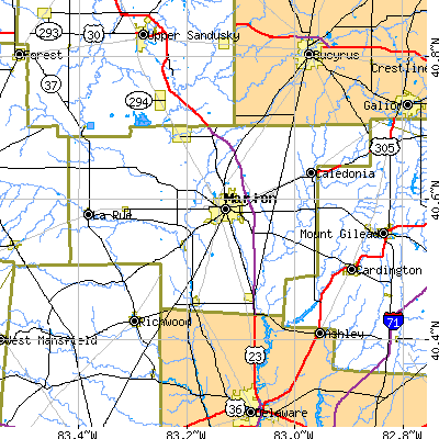 Marion County close-up map