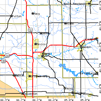 Miami County close-up map