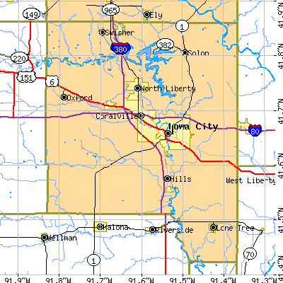 Johnson County close-up map