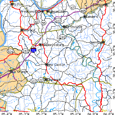 Henry County close-up map