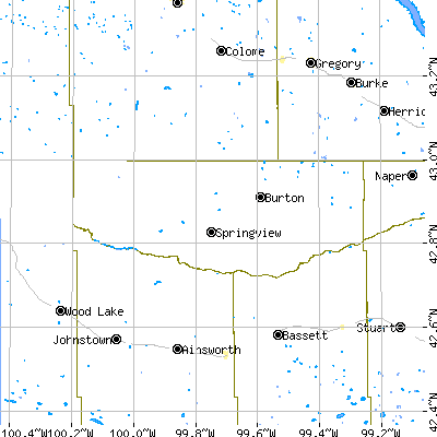 Keya Paha County close-up map
