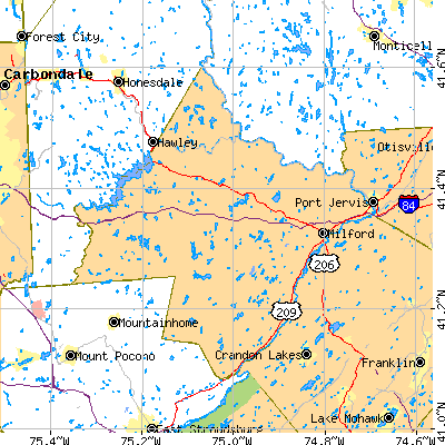 Pike County close-up map