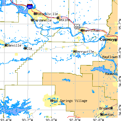 Perry County close-up map