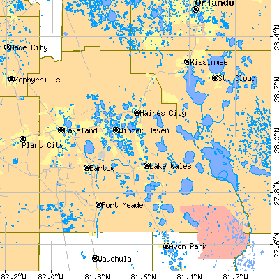 Polk County close-up map
