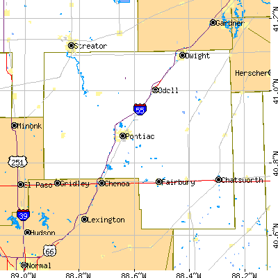 Livingston County close-up map