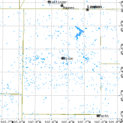 Perkins County close-up map