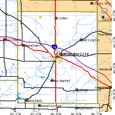 Montgomery County close-up map