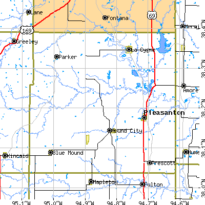 Linn County close-up map