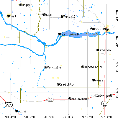 Knox County close-up map