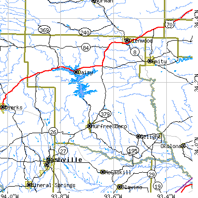 Pike County close-up map