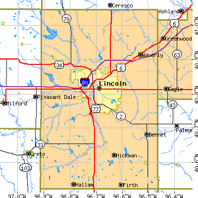 Lancaster County close-up map