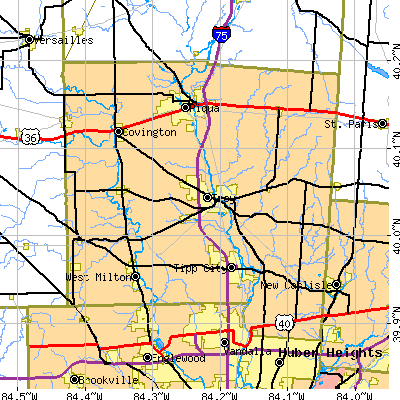 Miami County close-up map