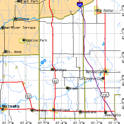 Newton County close-up map