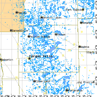 Otter Tail County close-up map