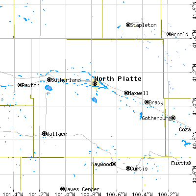Lincoln County close-up map