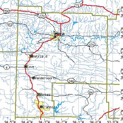 Polk County close-up map