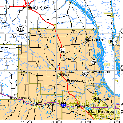 Lincoln County close-up map