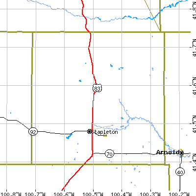 Logan County close-up map