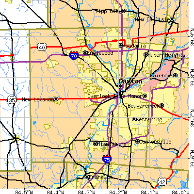 Montgomery County close-up map
