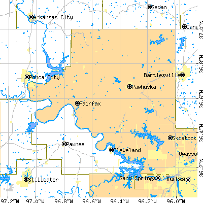 Osage County close-up map