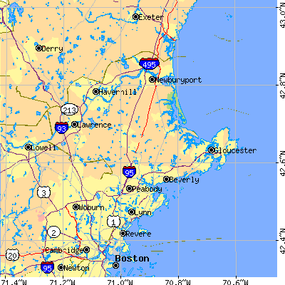Essex County close-up map