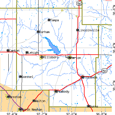 Marion County close-up map