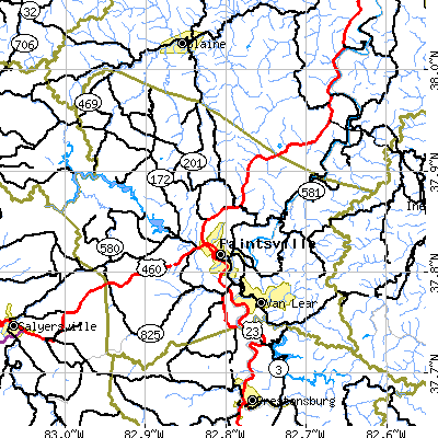 Johnson County close-up map