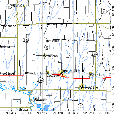 Linn County close-up map
