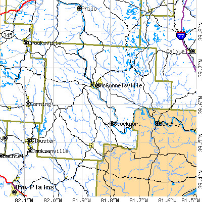 Morgan County close-up map
