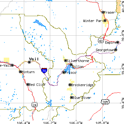 Summit County close-up map
