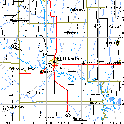 Livingston County close-up map