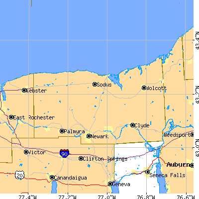 Wayne County close-up map