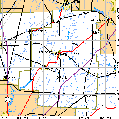 Morrow County close-up map
