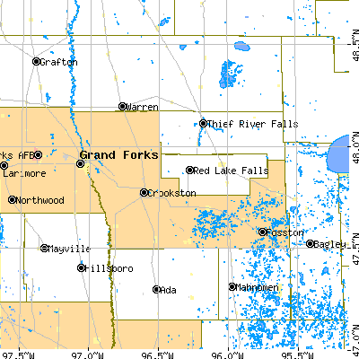 Polk County close-up map