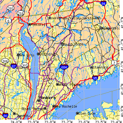 Westchester County close-up map