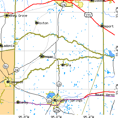 Delta County close-up map