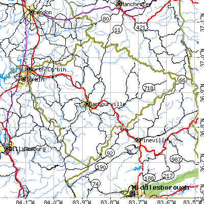 Knox County close-up map