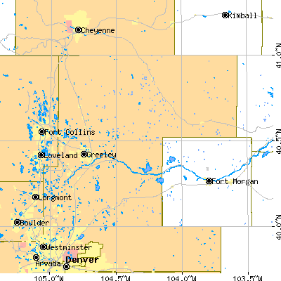 Weld County close-up map