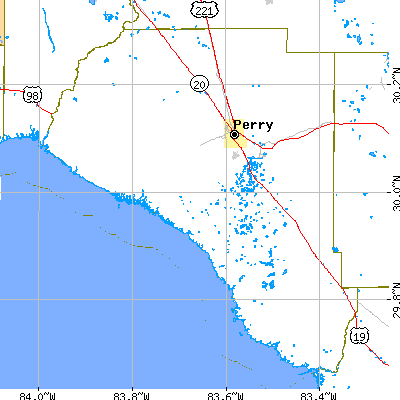 Taylor County close-up map