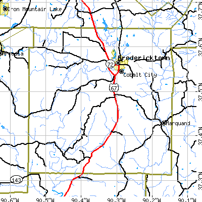 Madison County close-up map