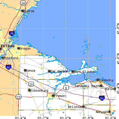 Ottawa County close-up map