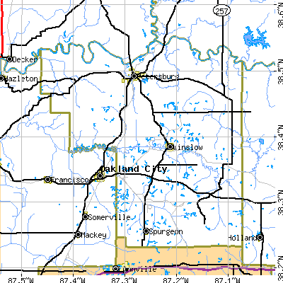 Pike County close-up map