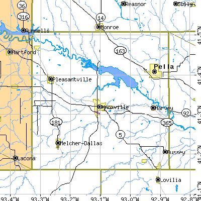 Marion County close-up map