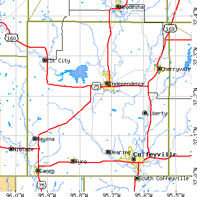 Montgomery County close-up map