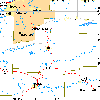Scott County close-up map
