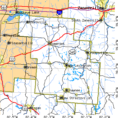 Perry County close-up map