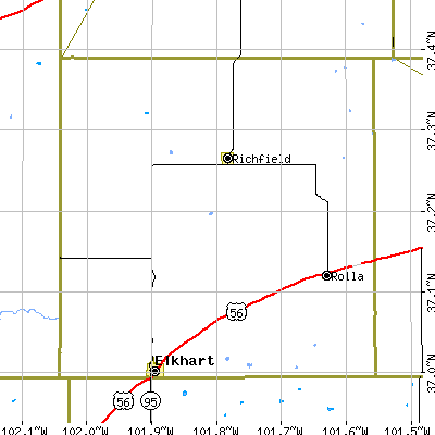 Morton County close-up map