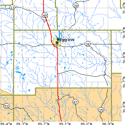 Stone County close-up map