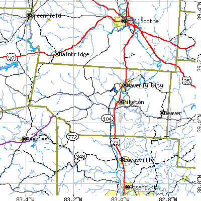 Pike County close-up map